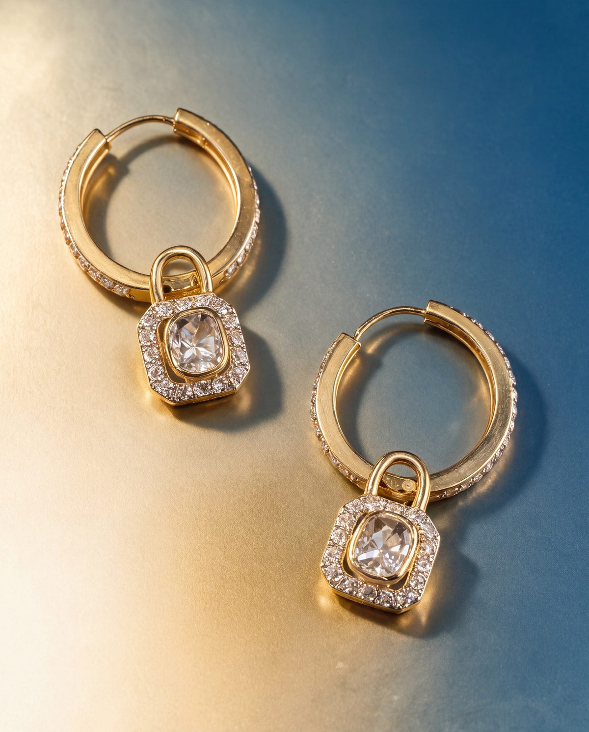Camila Polki And Diamond Hoops