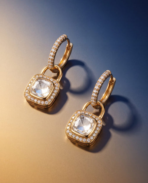 Camila Polki And Diamond Hoops