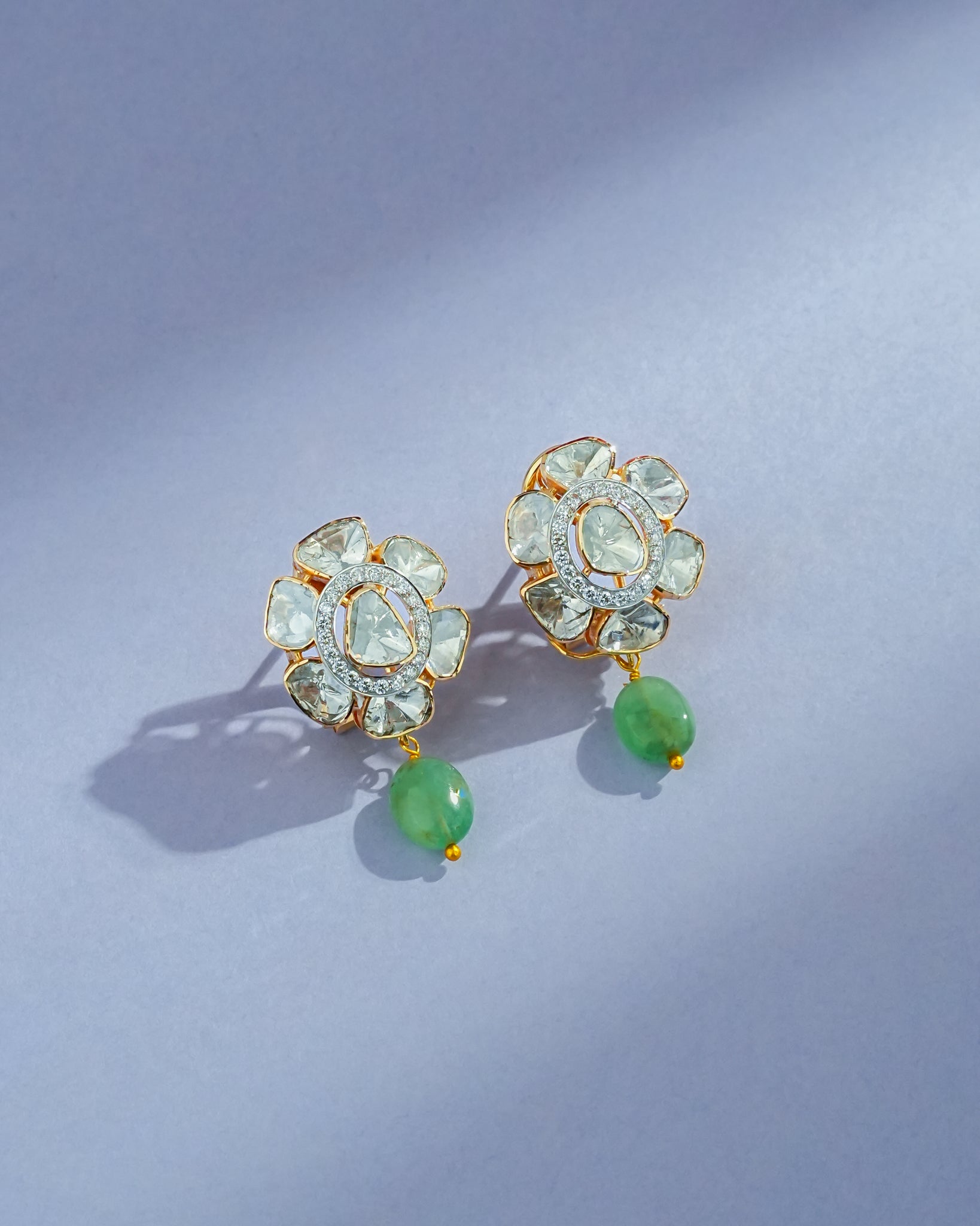 Jahnavi Polki And Diamond Tops