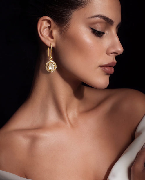 Falak Polki And Diamond Hoops