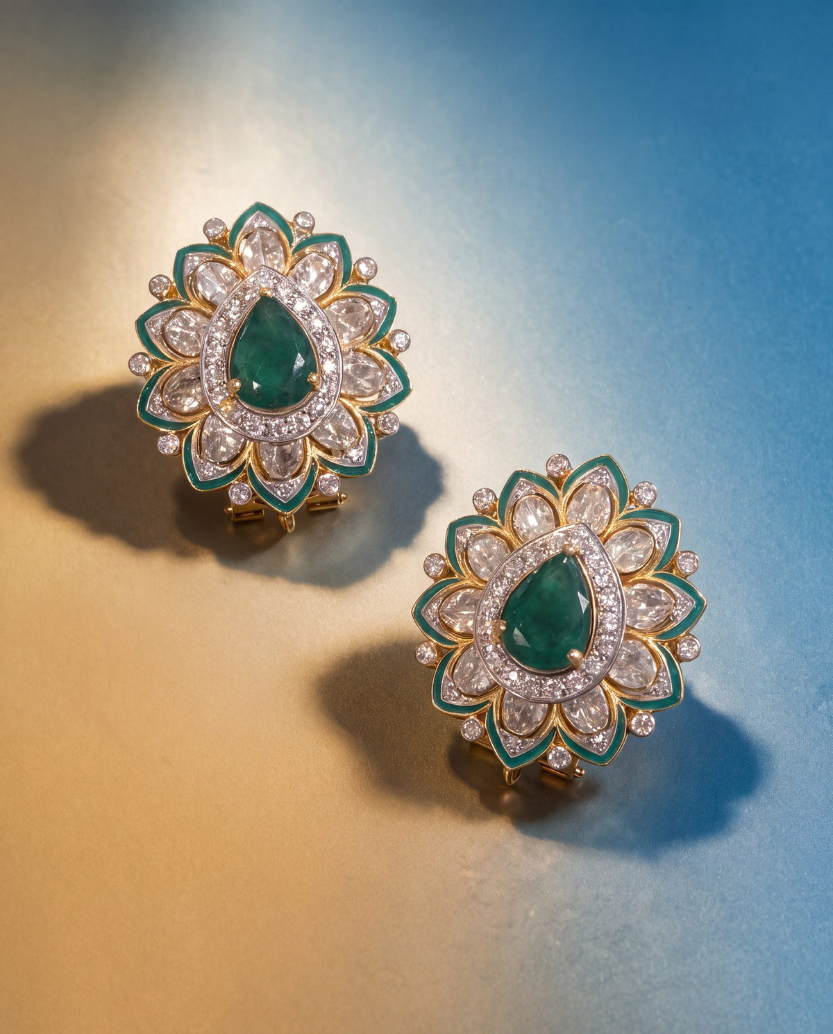 Eisha Polki And Diamond Hoops