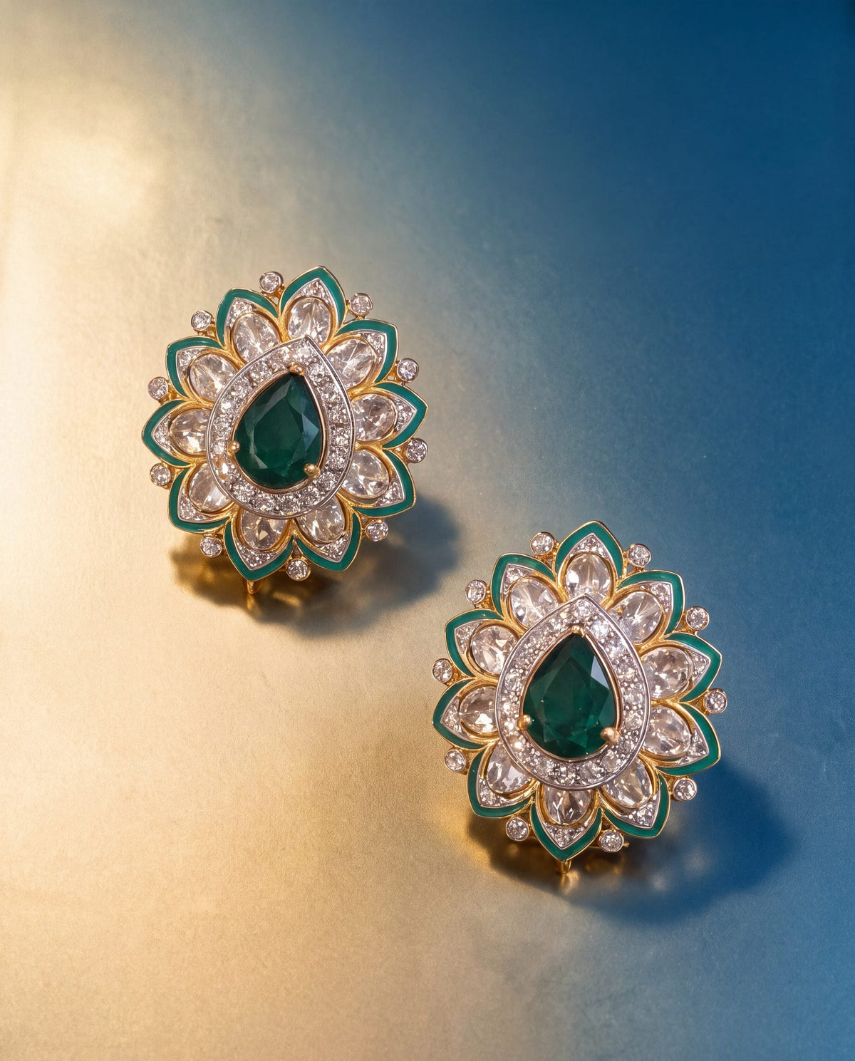 Eisha Polki And Diamond Hoops