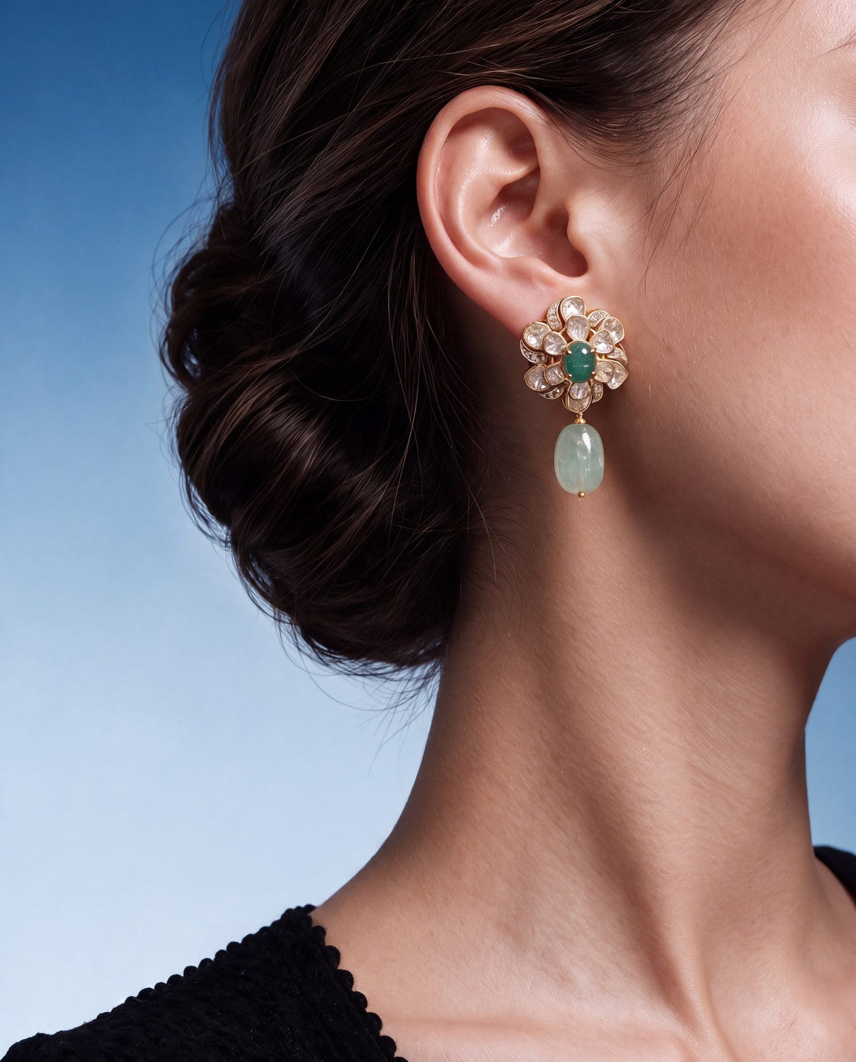 Naina Polki And Diamond Tops