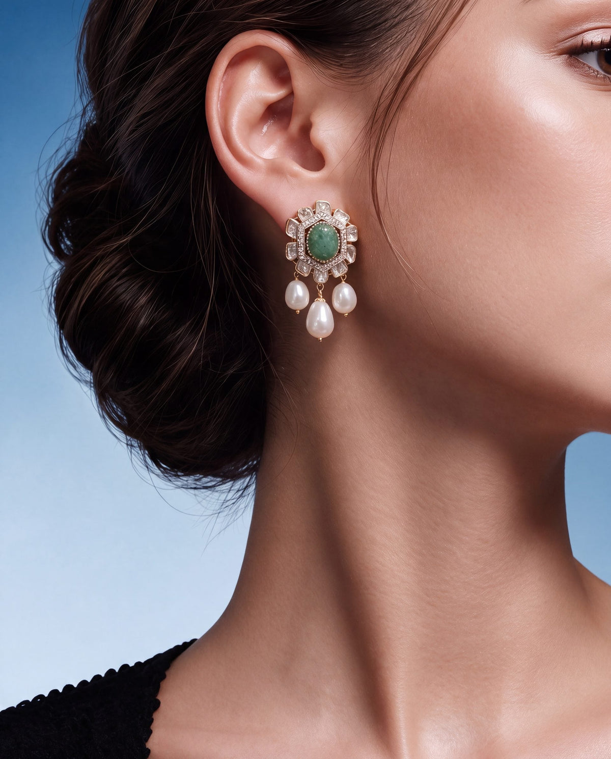 Misha Polki And Diamond Tops