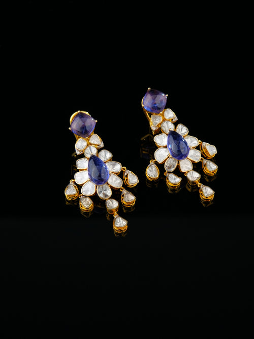 Quelana Polki And Diamond Long Earrings