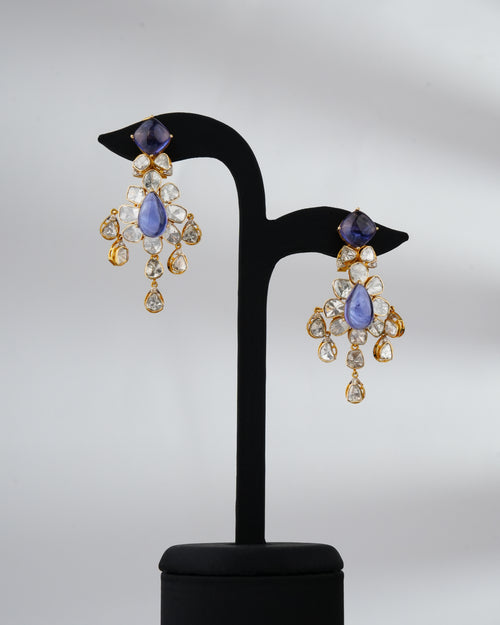 Quelana Polki And Diamond Long Earrings