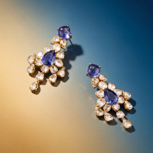 Atiya Polki And Diamond Long Earrings