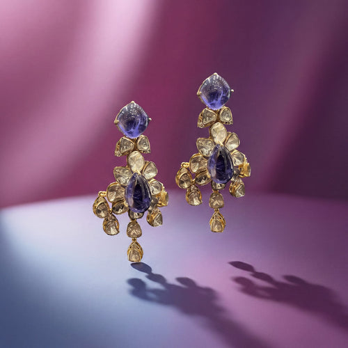 Atiya Polki And Diamond Long Earrings
