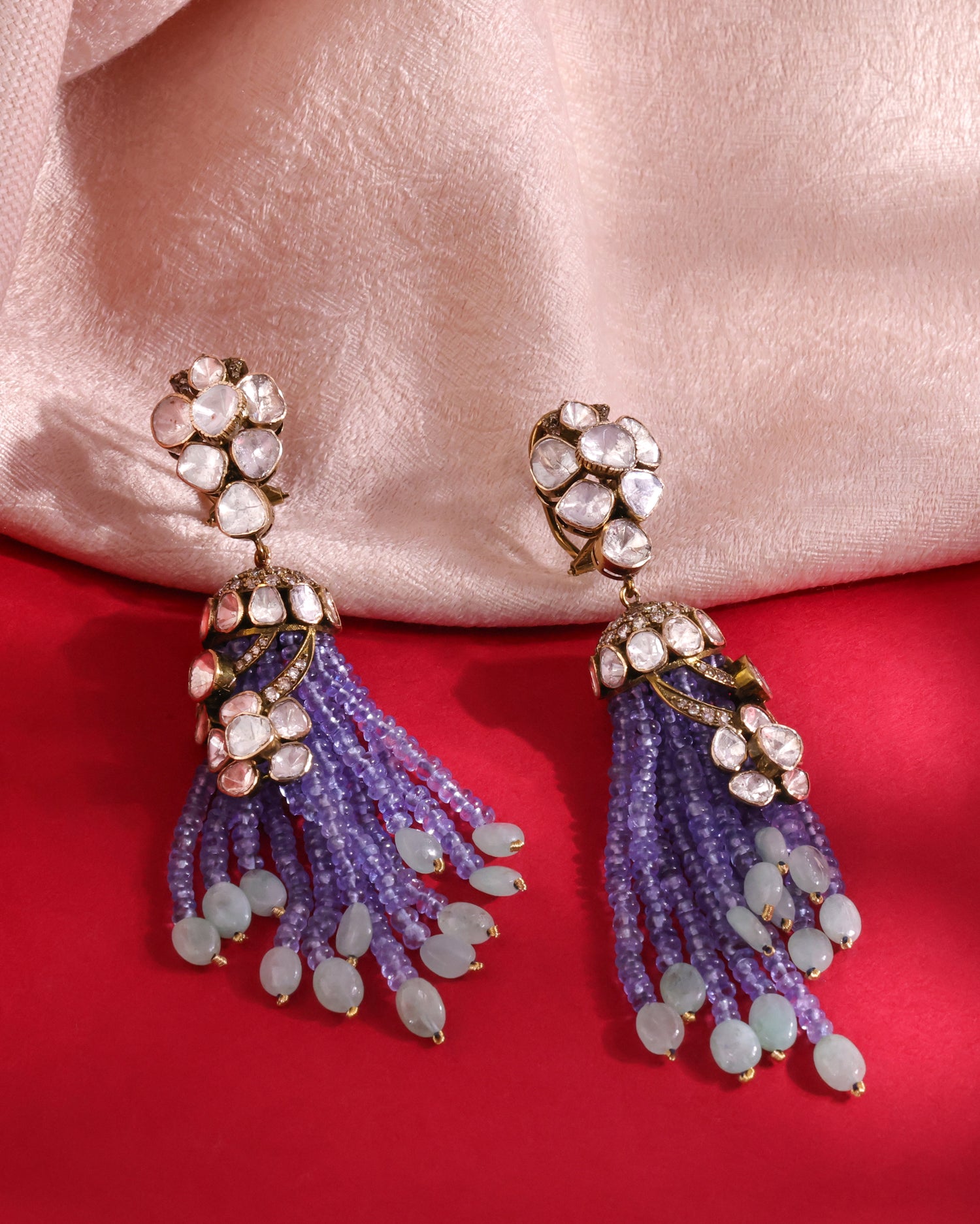 Calira Polki And Diamond Jhumkas