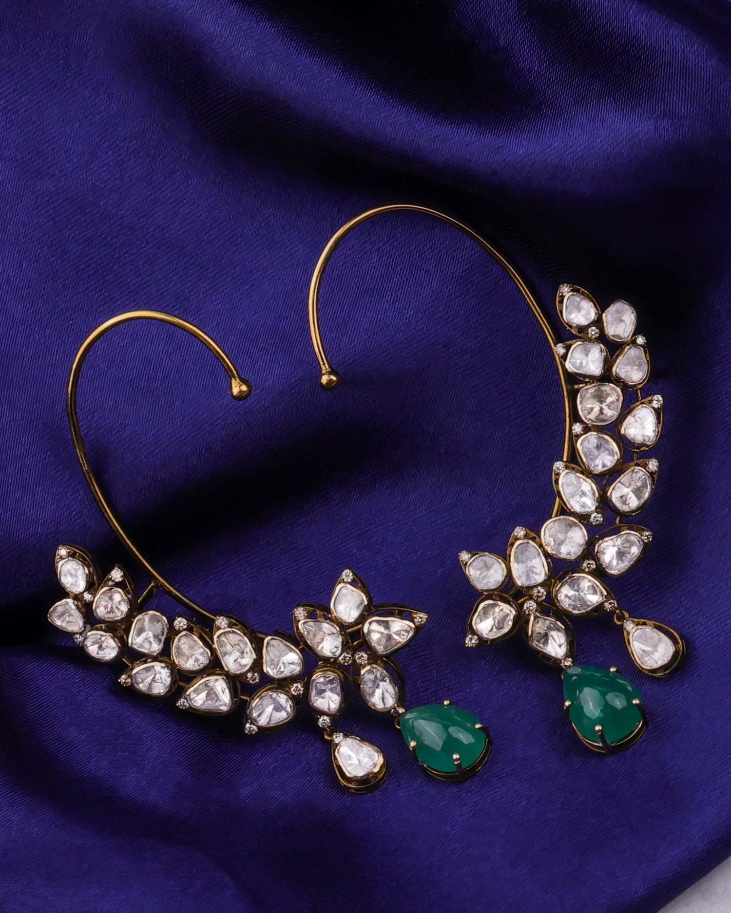 Selah Polki And Diamond Long Earrings