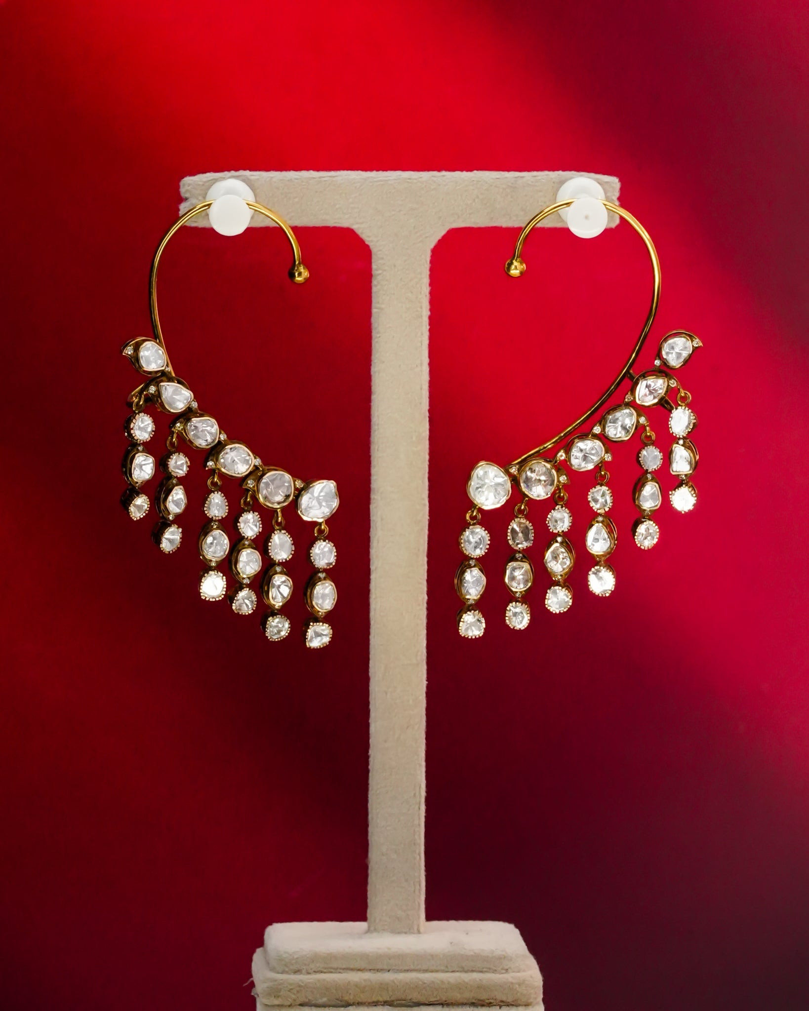 Ahna Polki And Diamond Earcuffs