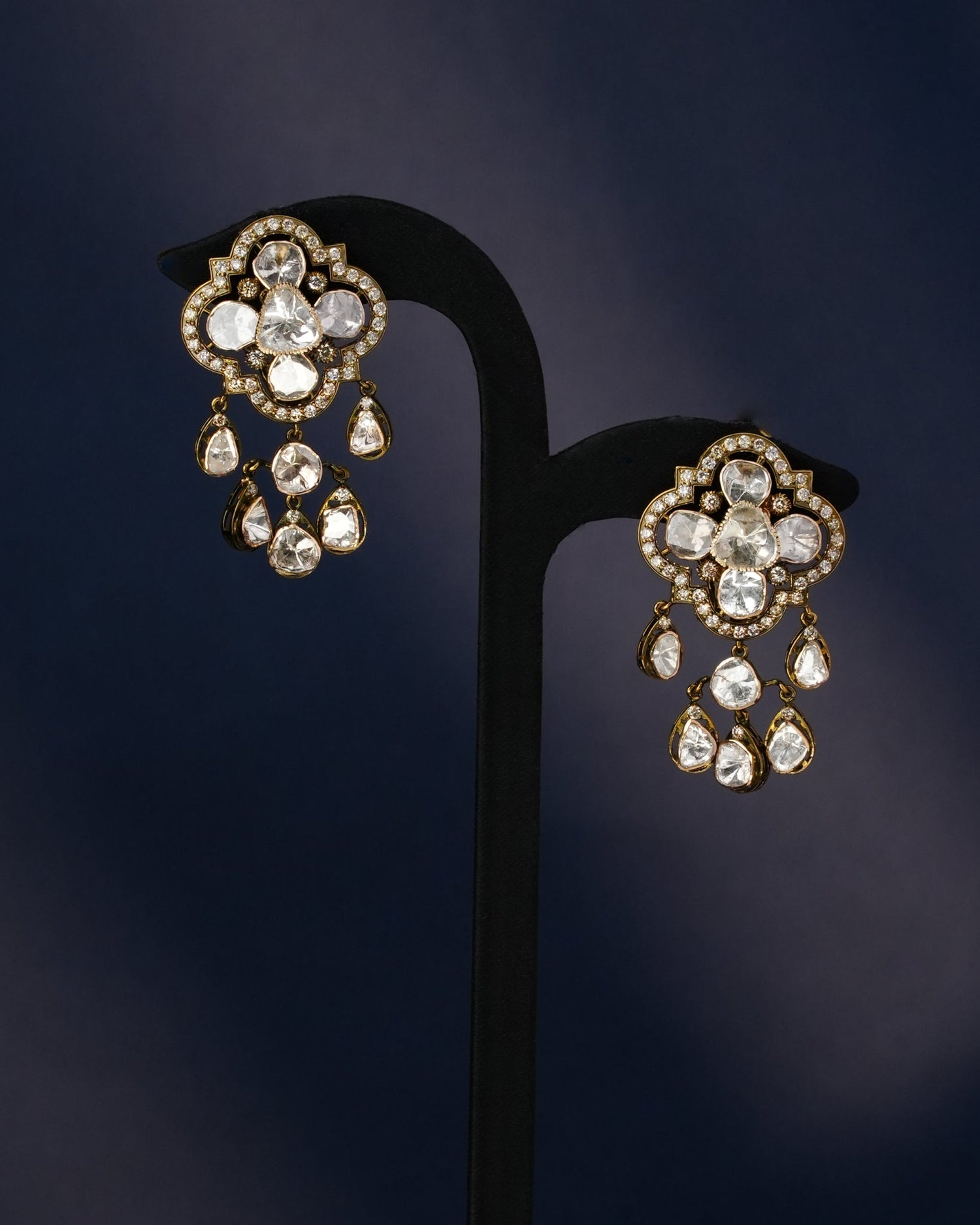 Jiyana Polki And Diamond Long Earrings