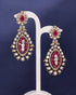 Zynaria Polki And Diamond Long Earrings