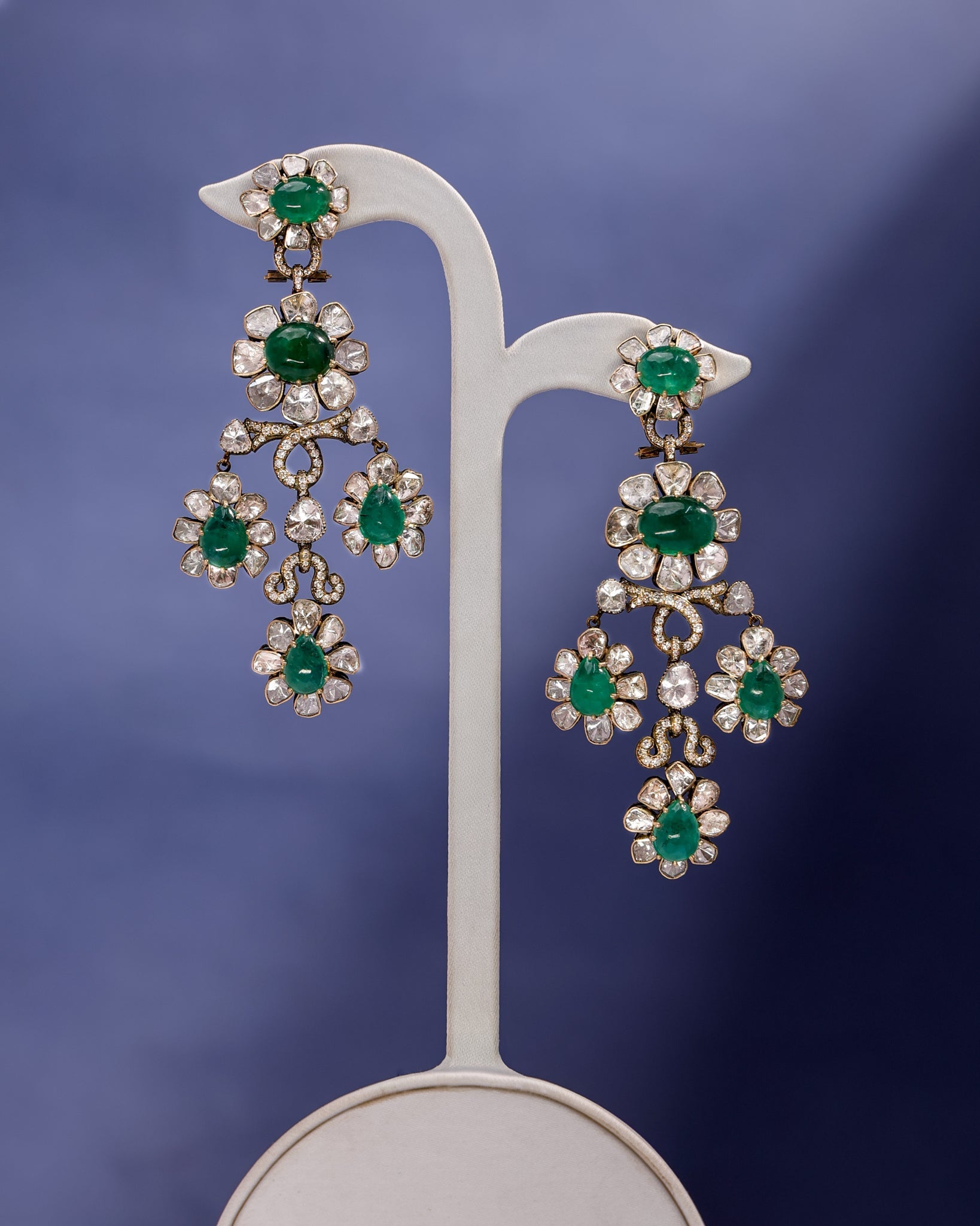 Kaelith Polki And Diamond Long Earrings