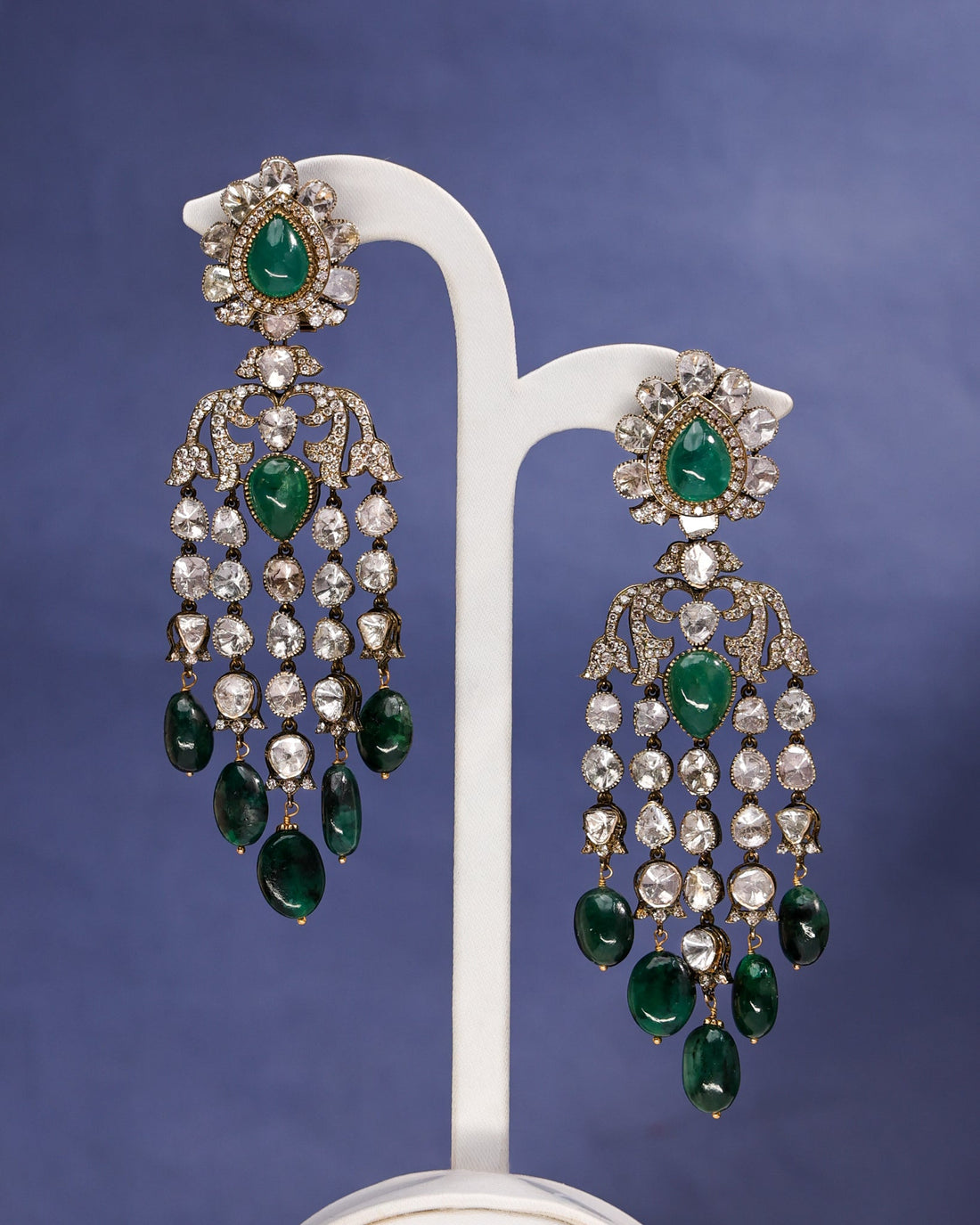 Lysoria Polki And Diamond Long Earrings