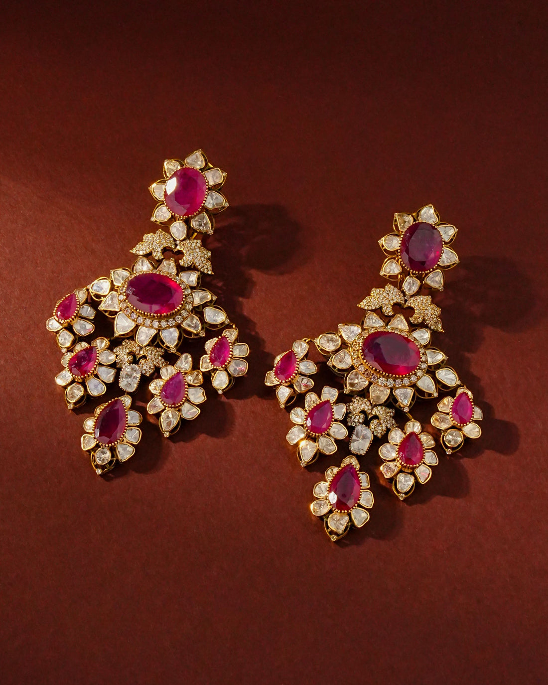 Ritvi Polki And Diamond Long Earrings