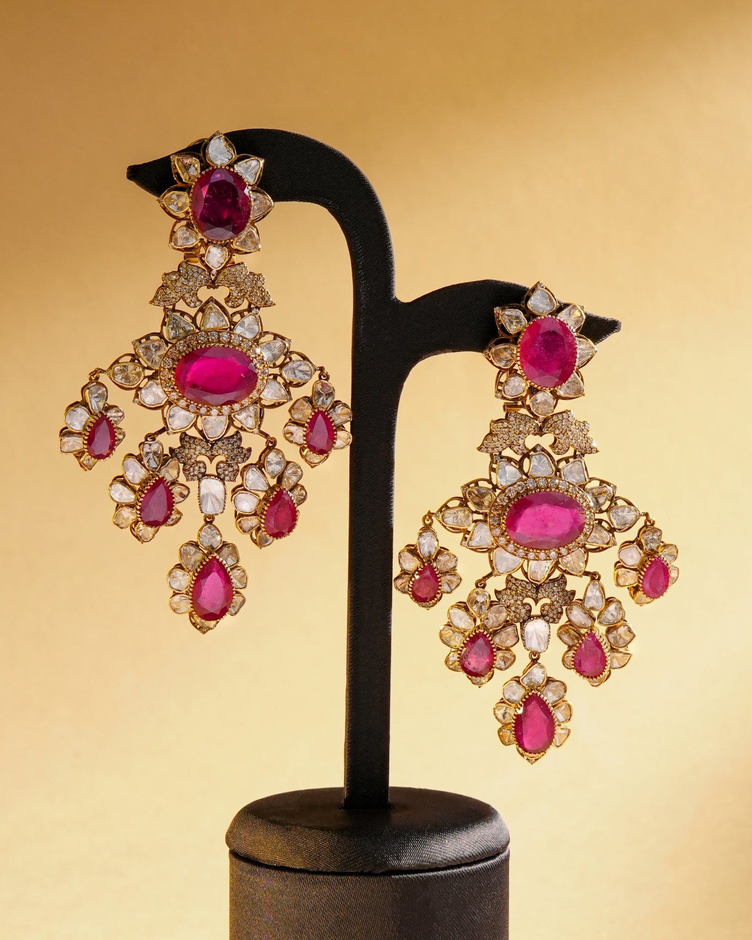 Ritvi Polki And Diamond Long Earrings