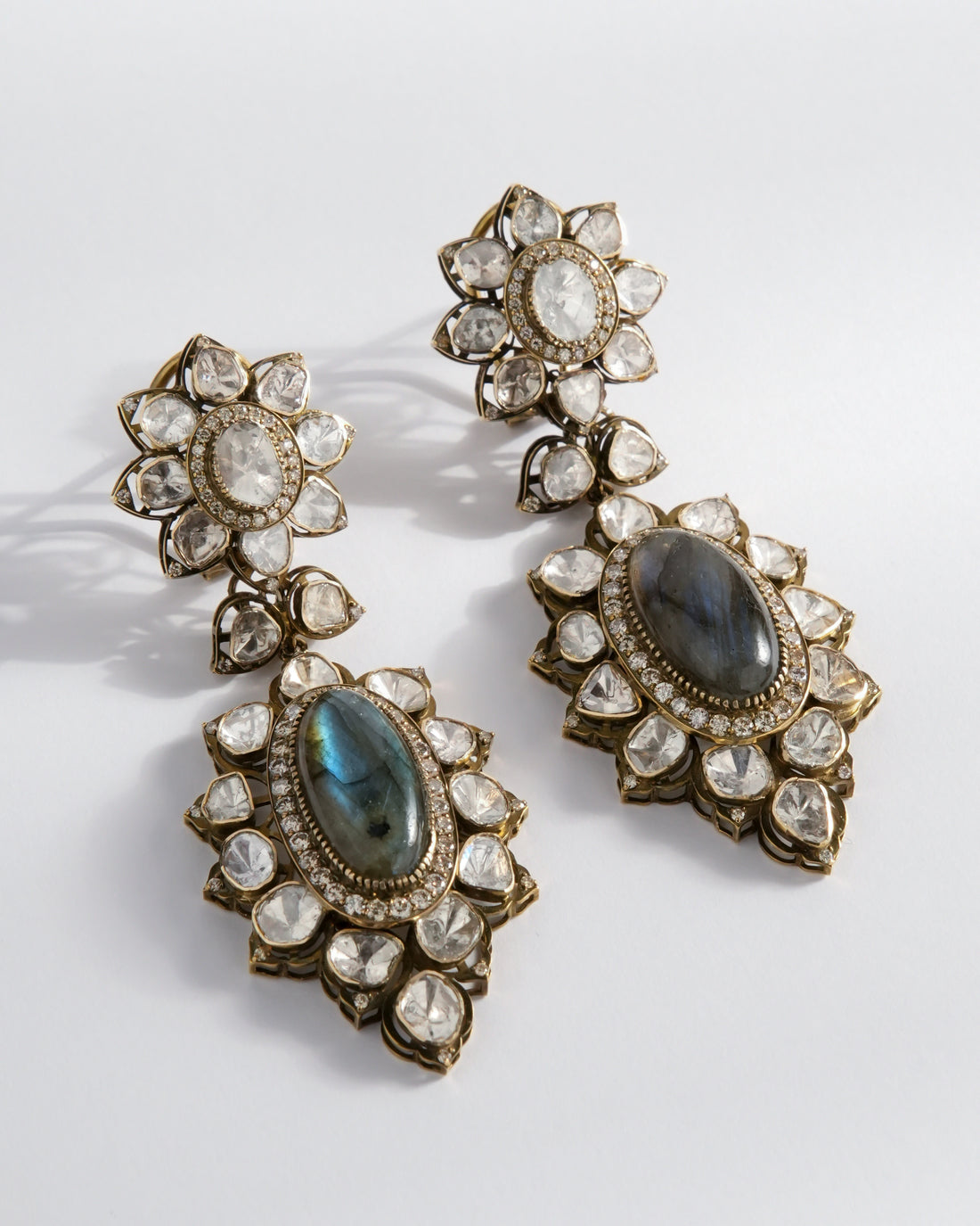 Anuja Polki And Diamond Long Earrings