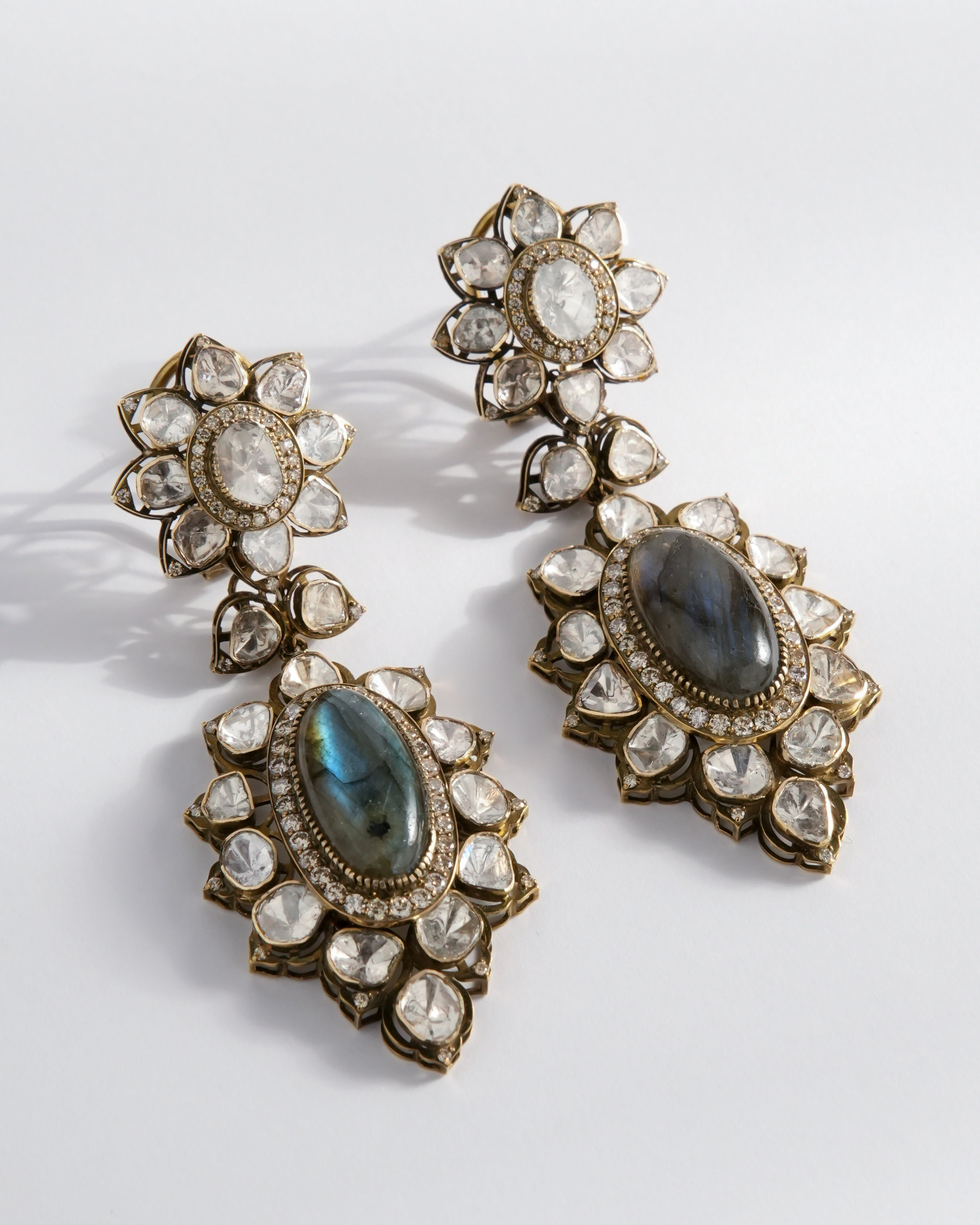Anuja Polki And Diamond Long Earrings