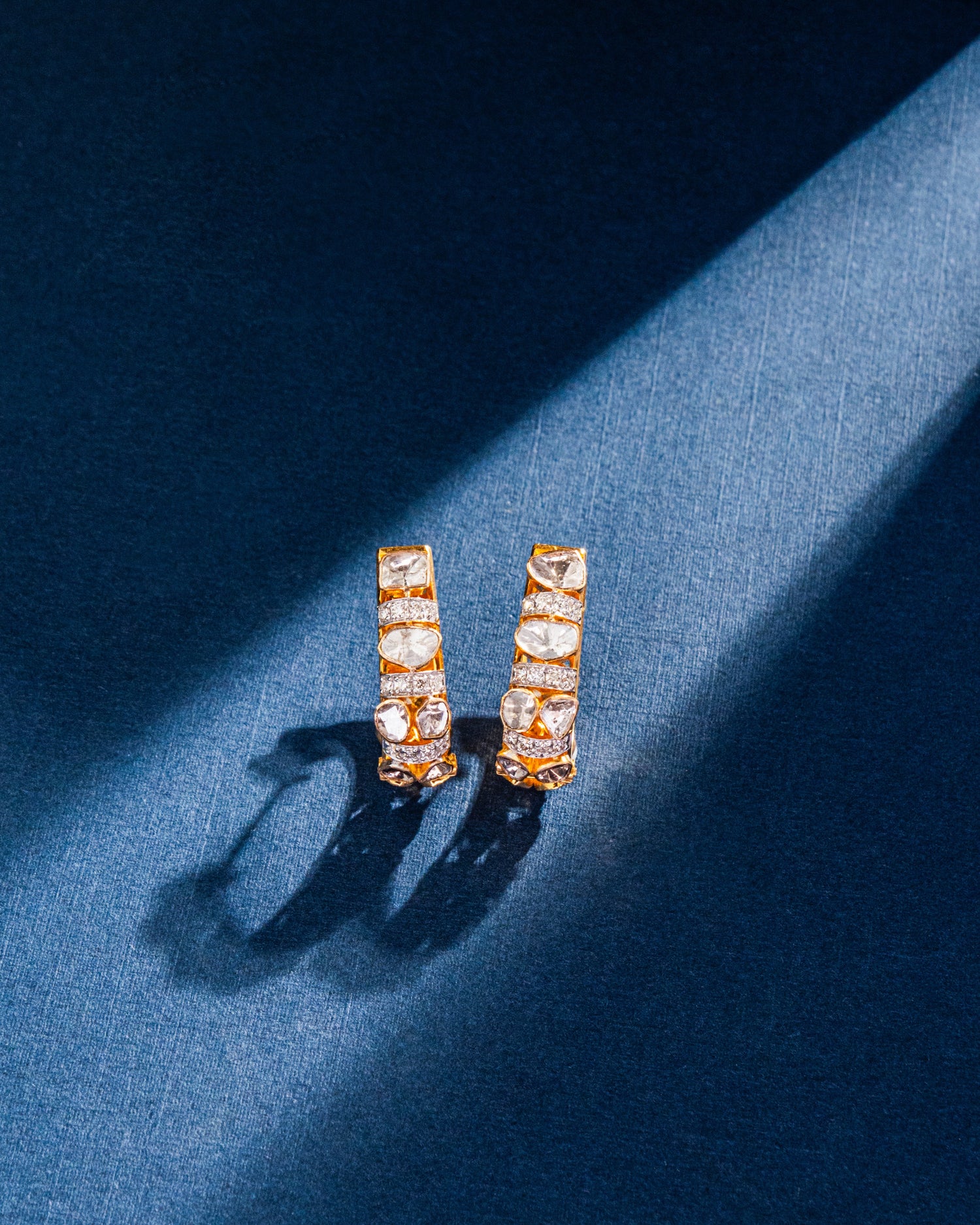 Kriti Polki And Diamond Hoops