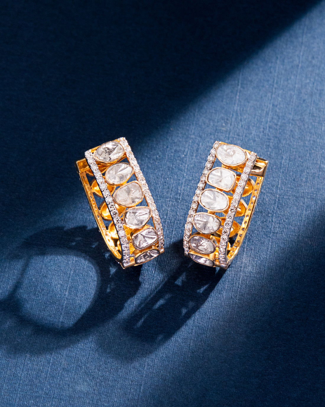 Omevia Polki And Diamond Hoops