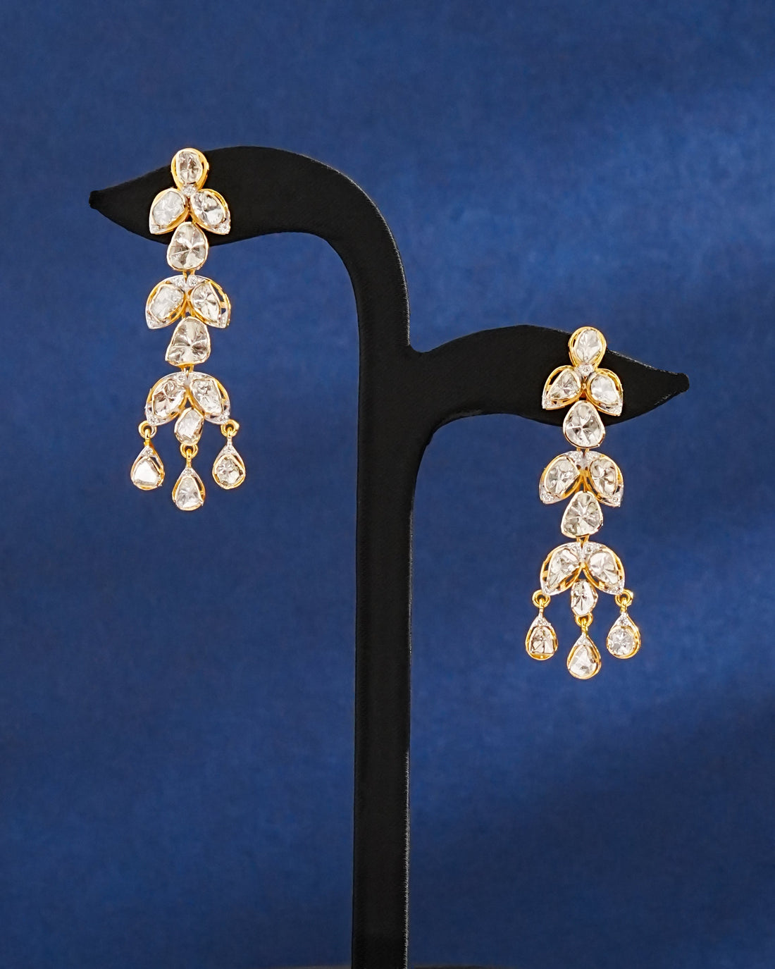 Arel Polki And Diamond Long Earrings