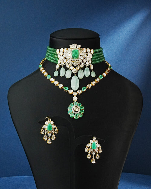 Zeenat Aman - Ovira Polki And Diamond Bead Choker