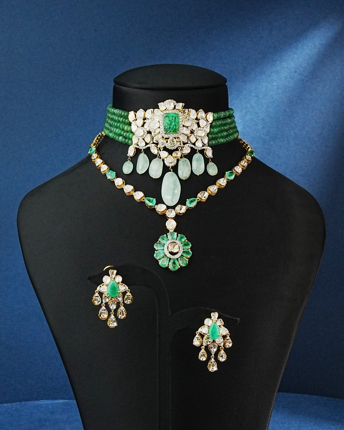 Zeenat Aman - Ovira Polki And Diamond Bead Choker