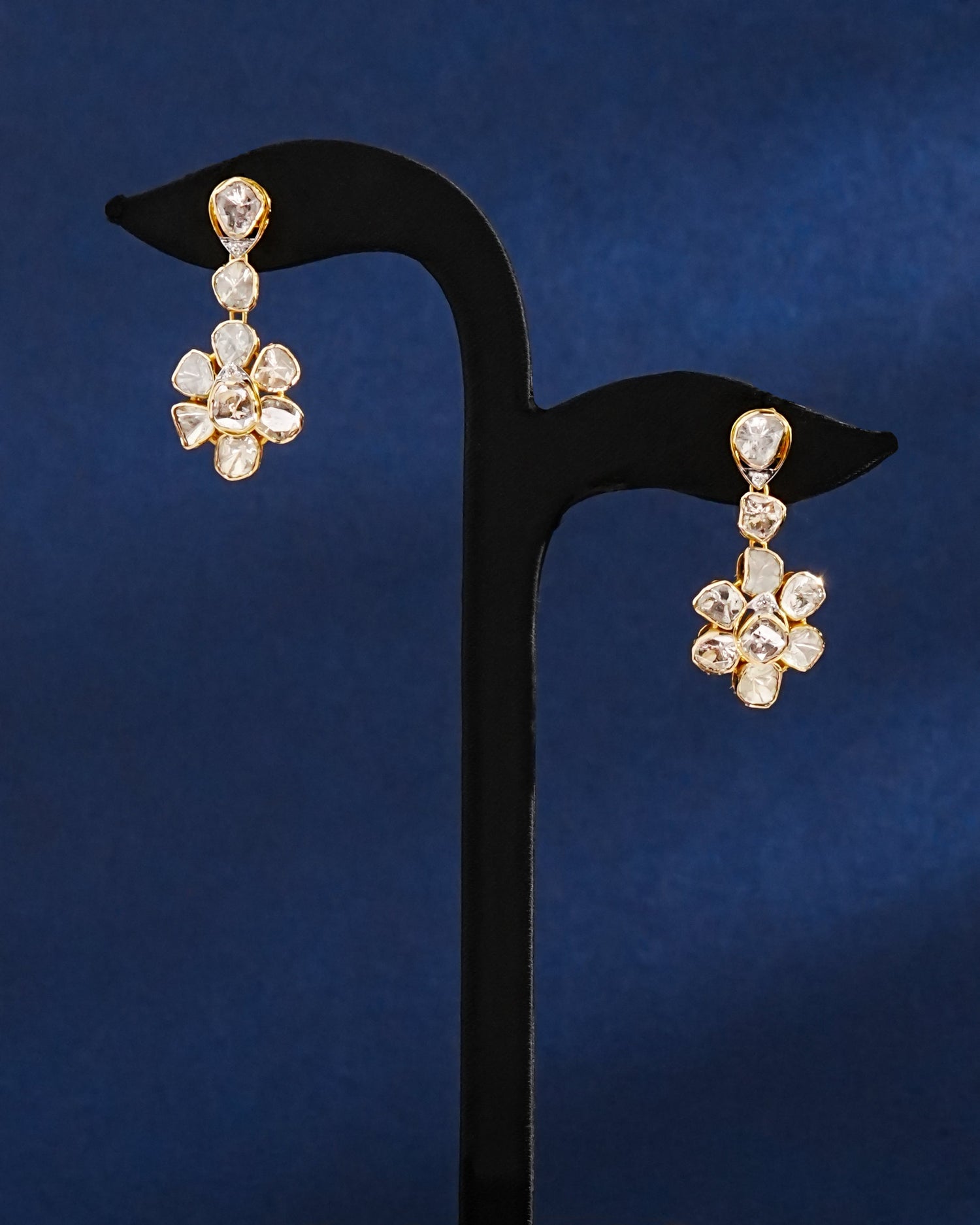 Jyena Polki And Diamond Long Earrings
