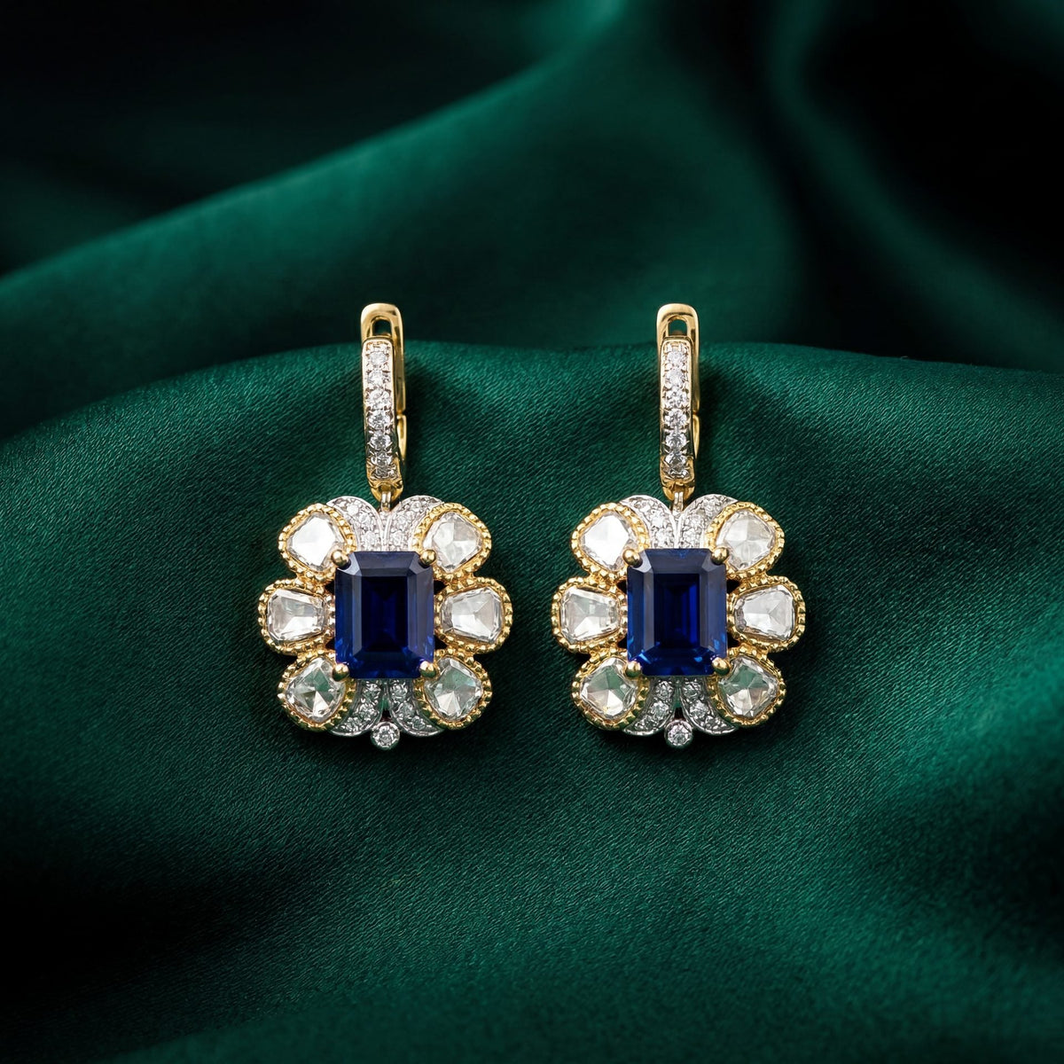 Alina Polki And Diamond Hoops