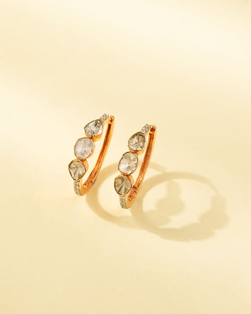 Aditi Polki And Diamond Hoops