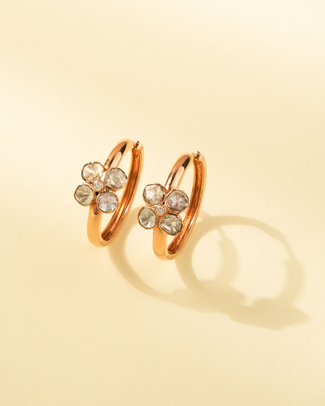 Pallavi Polki And Diamond Hoops