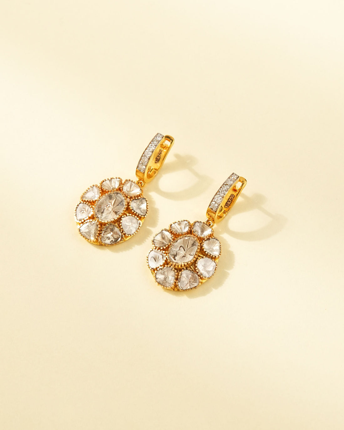 Namya Polki And Diamond Hoops