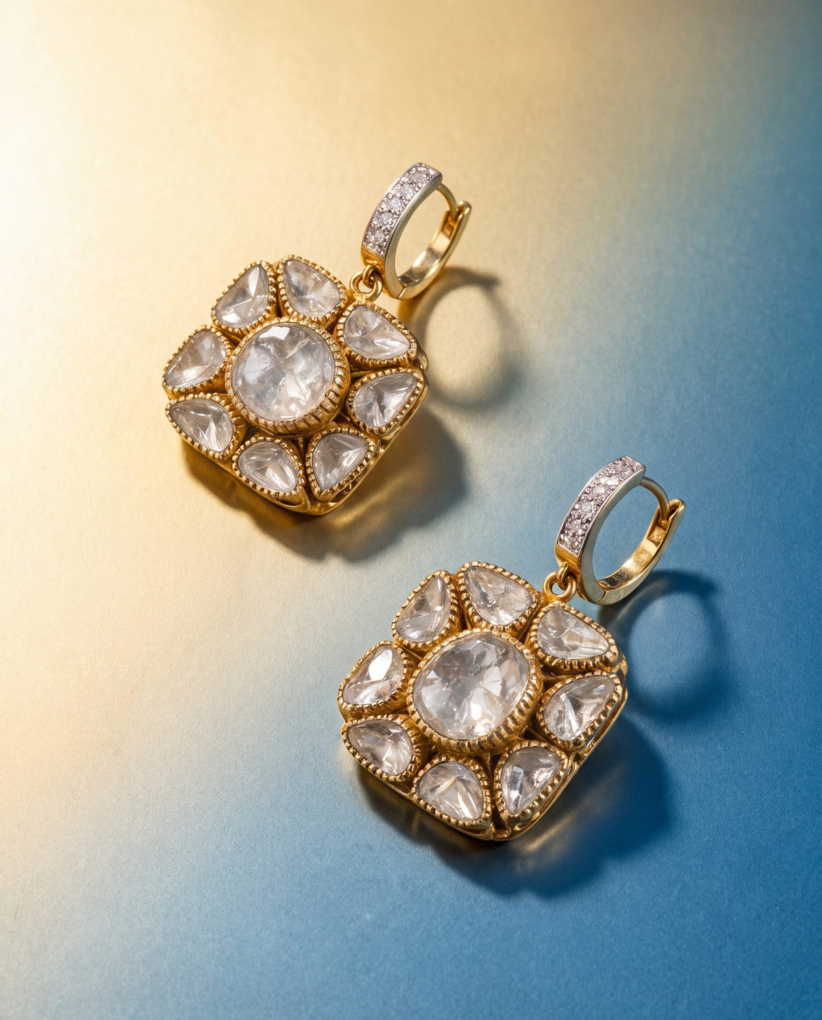 Namya Polki And Diamond Hoops
