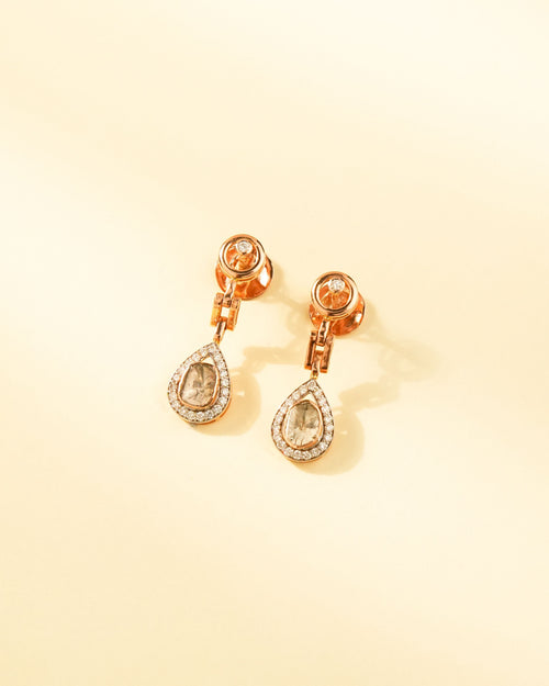 Manya Polki And Diamond Long Earrings