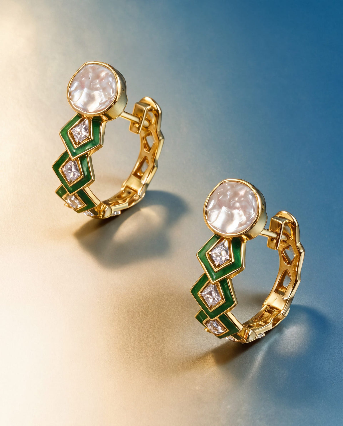 Elina Polki And Diamond Hoops