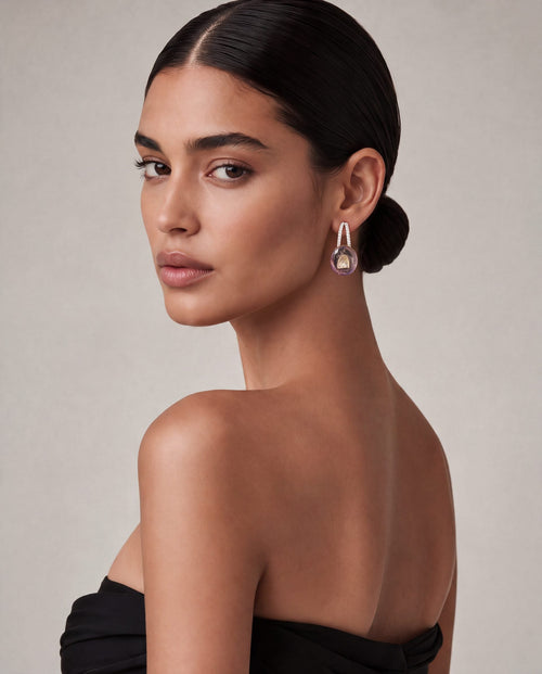 Apsra Polki And Diamond Hoops