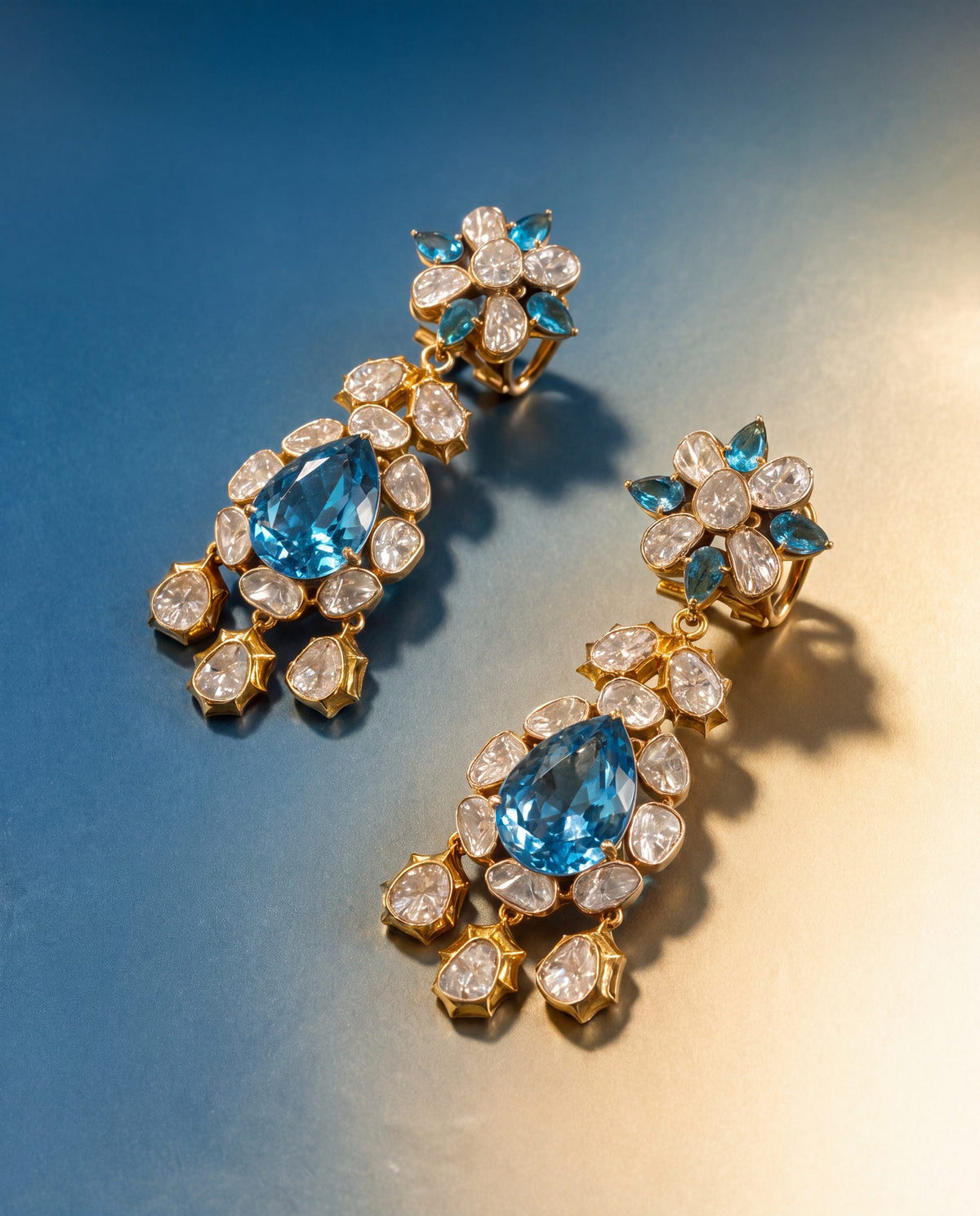 Mahiya Polki Long Earrings