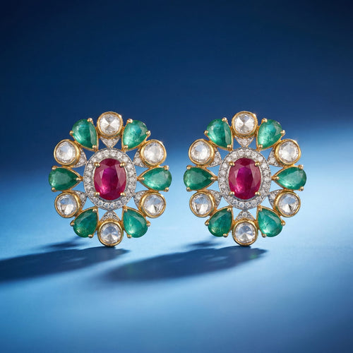 Darmika Polki And Diamond Tops