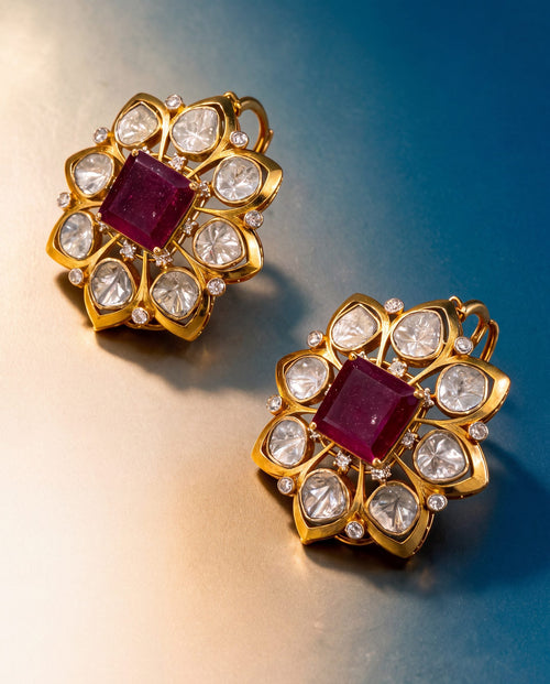 Diya Polki And Diamond Tops