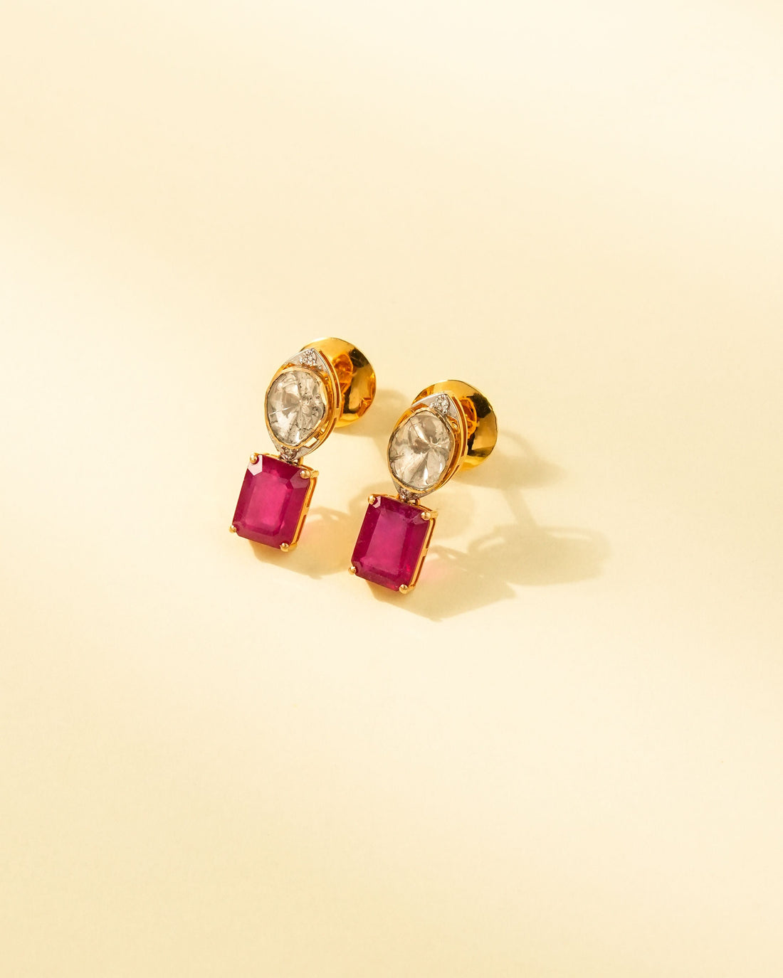 Aadita Polki And Diamond Long Earrings