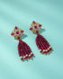 Vatsya Polki And Diamond Long Earrings