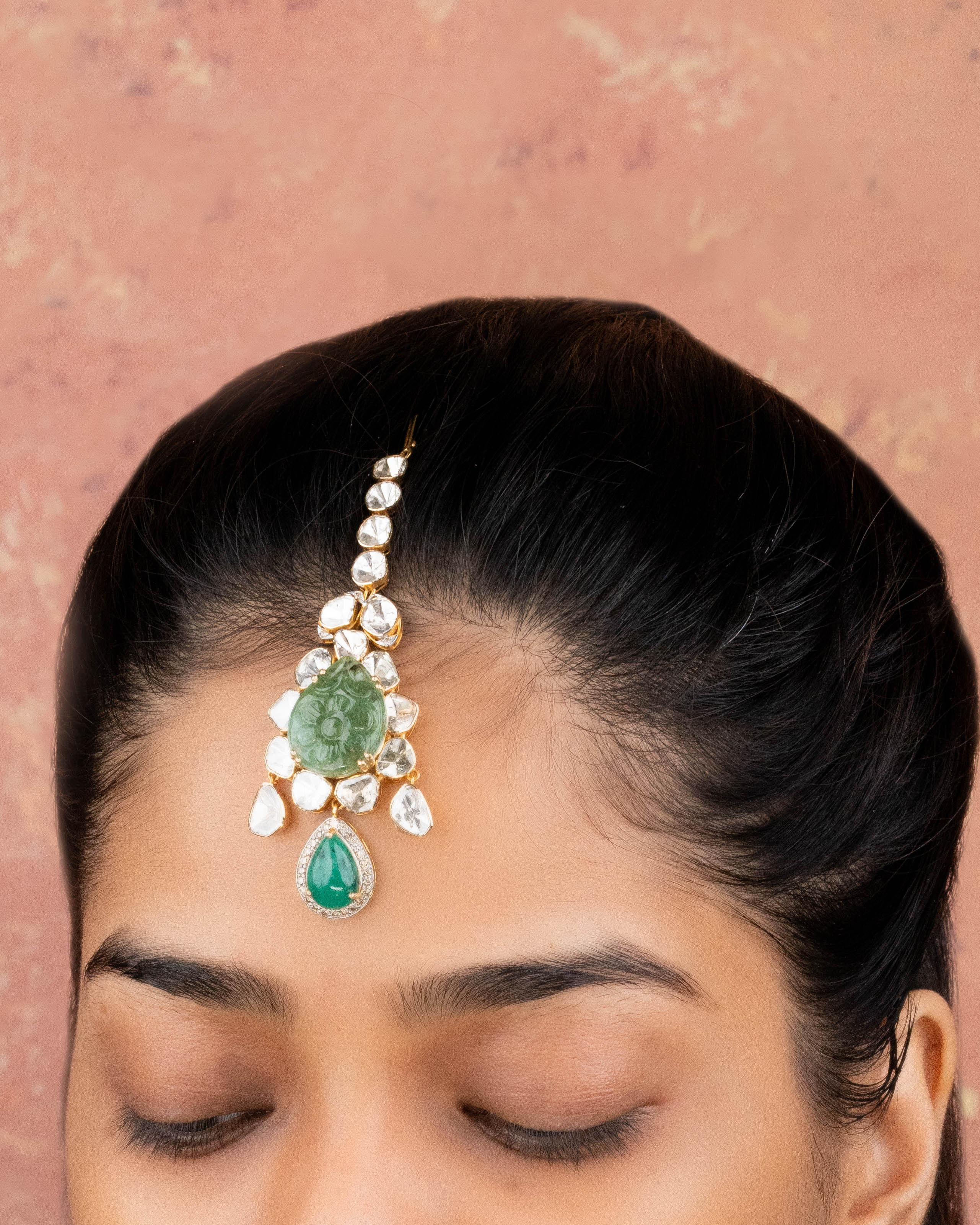 Lalita Polki And Diamond Maangtika