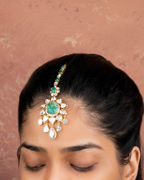 Lavanya Polki And Diamond Maangtika