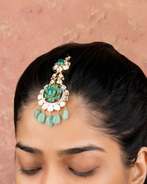 Anika Polki And Diamond Maangtika