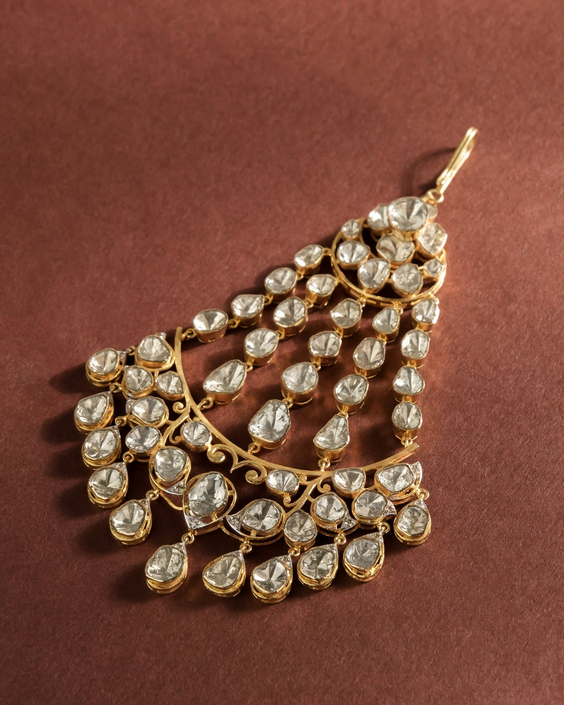 Nirja Polki And Diamond Maangtika