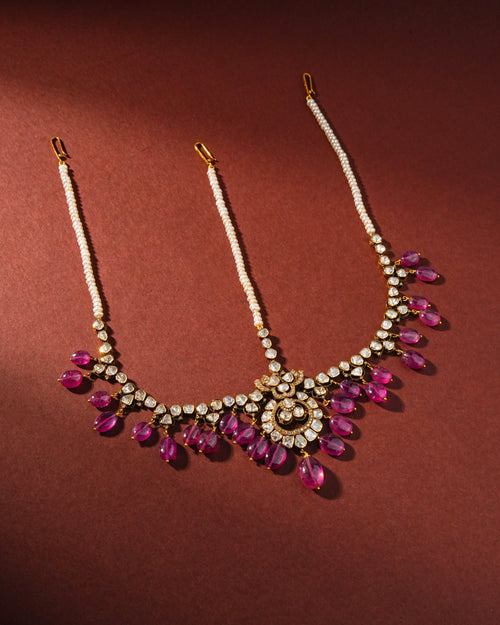 Banashri Polki And Diamond Maangtika