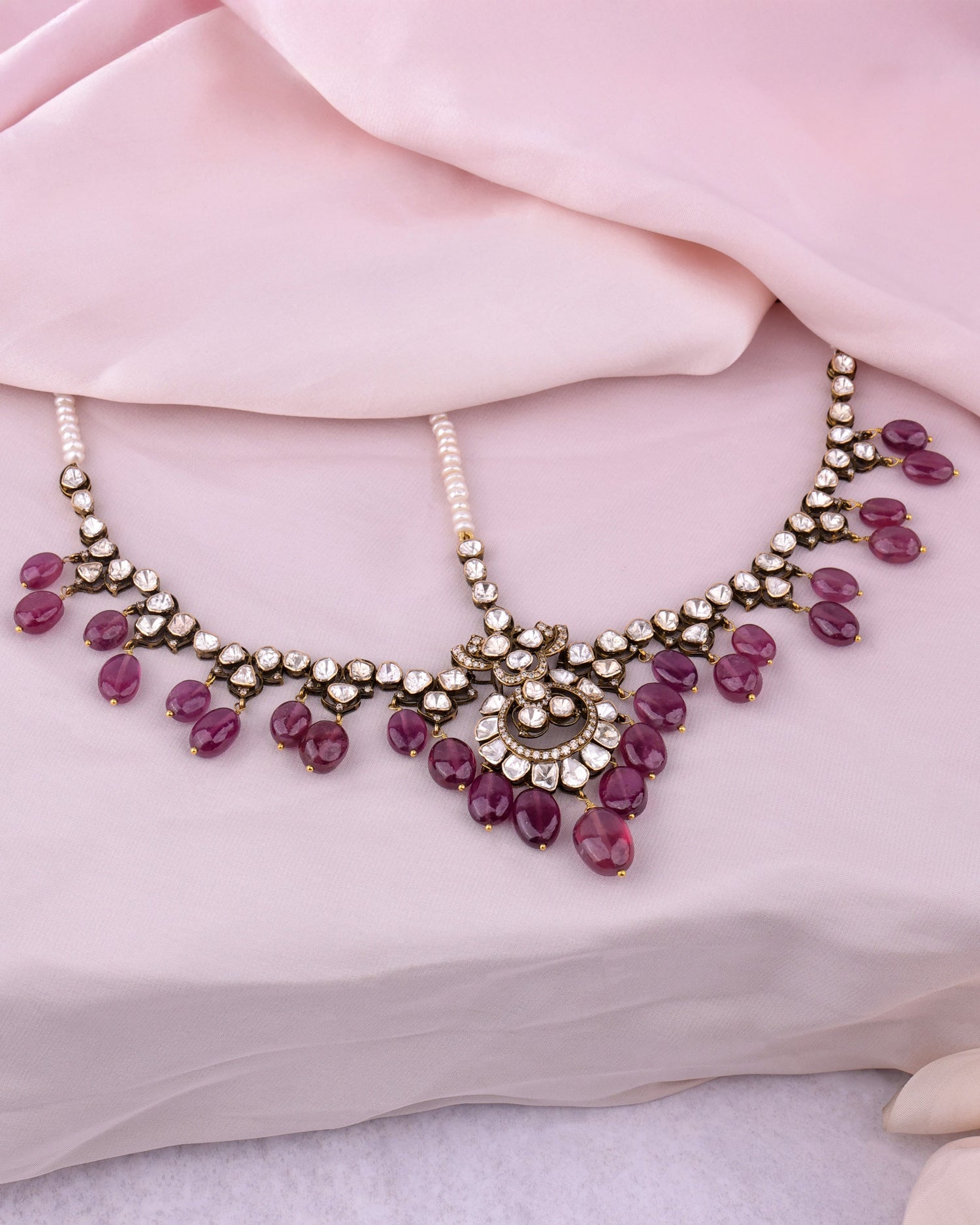 Banashri Polki And Diamond Maangtika