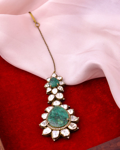 Bandhura Polki And Diamond Maangtika