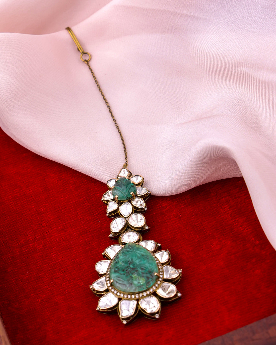 Bandhura Polki And Diamond Maangtika